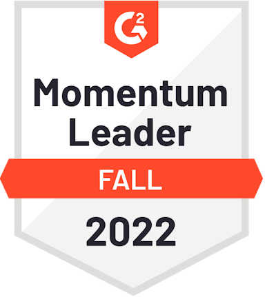 G2 Momentum Leader Badge for Fall 2022