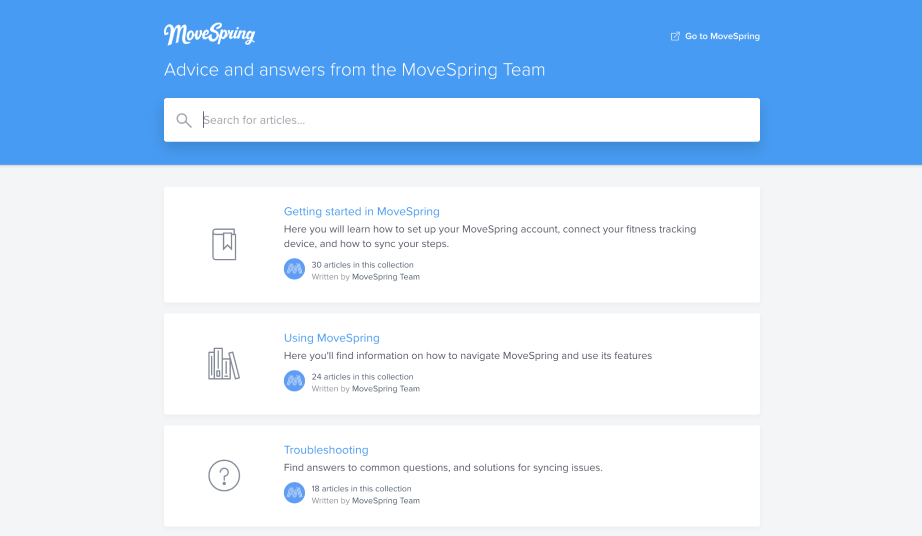 displaying library of MoveSpring guides