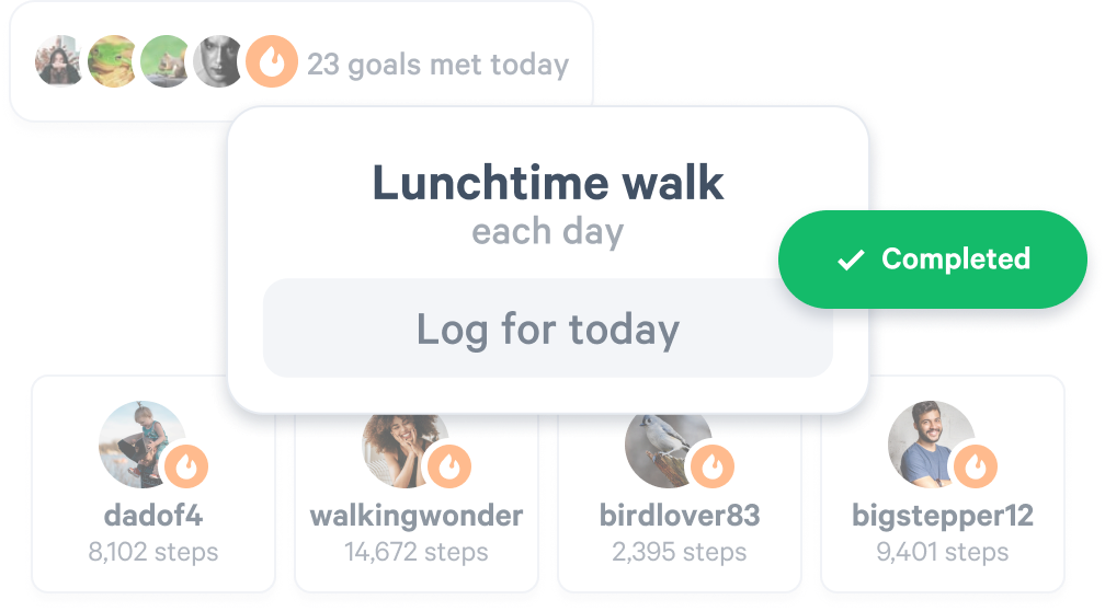 habit module that logs an activity, taking a lunchtime walk, for today 