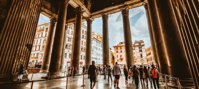 people walking in the city of rome